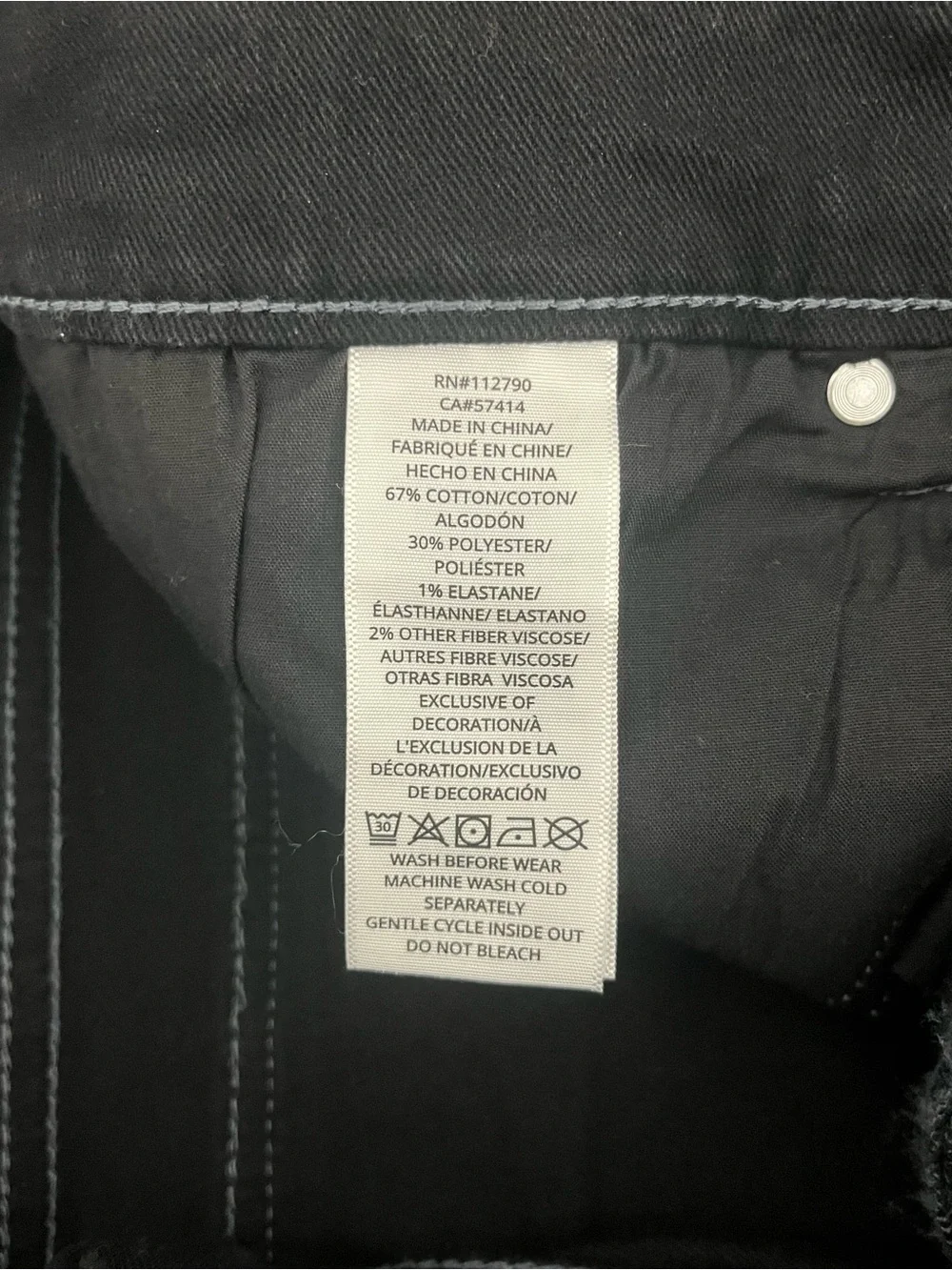 True Religion Ricky SN Flap Relaxed Straight Jeans Men’s 34 34x32 Black NWT